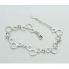 Sterling Silver European style Bracelets, Length:7.09inch, Sold by PC