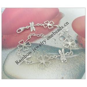 Sterling Silver European style Bracelets, Length:7.09inch, Sold by PC