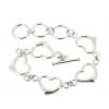 Sterling Silver European style Bracelets, Length:7.09inch, Sold by PC