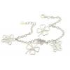 Sterling Silver European style Bracelets, Length:7.09inch, Sold by PC