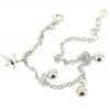 Sterling Silver European style Bracelets, Length:7.09inch, Sold by PC