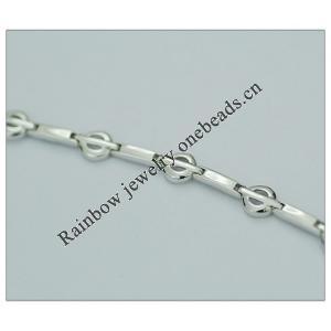 Sterling Silver European style Bracelets, Length:7.5inch, Sold by PC