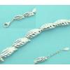 Sterling Silver European style Bracelets, Length:7.09inch, Sold by PC