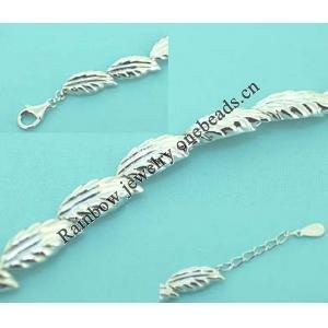 Sterling Silver European style Bracelets, Length:7.09inch, Sold by PC