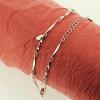 Sterling Silver European style Bracelets, Length:7.09inch, Sold by PC