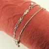 Sterling Silver European style Bracelets, Length:7.09inch, Sold by PC