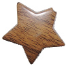 Imitate Wood Acrylic Beads, Star 30mm Sold by Bag
