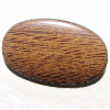Imitate Wood Acrylic Beads, Flat Oval 36x23mm Sold by Bag