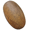 Imitate Wood Acrylic Beads, Flat Round 51x31mm Sold by Bag