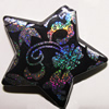 Painted Spray-paint Hardening Acrylic Beads, Star 32mm Sold by Bag