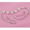 Sterling Silver European style Bracelets, Length:7.9inch, Sold by PC