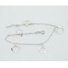 Sterling Silver European style Bracelets, Length:7.5inch, Sold by PC