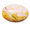 Painted Spray-paint Acrylic Beads, Flat Oval 28x19mm, Sold by Bag