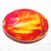 Painted Spray-paint Acrylic Beads, Flat Oval 27x20mm, Sold by Bag