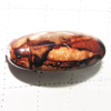 Painted Spray-paint Acrylic Beads, Oval 27x10mm, Sold by Bag