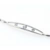 Sterling Silver European style Bracelets, with Zircon, Length:7.1 Inch, Sold by PC