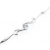 Sterling Silver European style Bracelets, with Zircon, Length:7.1 Inch, Sold by PC