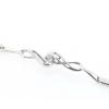 Sterling Silver European style Bracelets, with Zircon, Length:7.1 Inch, Sold by PC