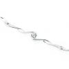 Sterling Silver European style Bracelets, with Zircon, Length:7.1 Inch, Sold by PC