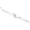 Sterling Silver European style Bracelets, with Zircon, Length:7.1 Inch, Sold by PC