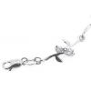 Sterling Silver European style Bracelets, with Zircon, Length:7.1 Inch, Sold by PC