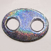 Handmade Coloured Acrylic Connector, O:32x23mm,I:8mm Sold by Bag 