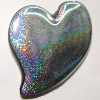 Handmade Coloured Acrylic Beads, Heart 44x38mm Sold by Bag 