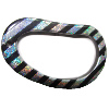 Colorful & Silver Stripe Acrylic Connector, 59x35mm Sold by Bag