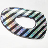Colorful & Silver Stripe Acrylic Connector, 60x37mm Sold by Bag