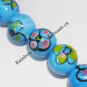 Ceramics Jewelry Beads, Round 14mm Hole:2mm, Sold by Bag