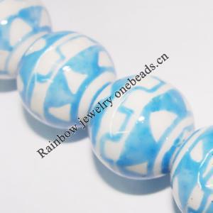 Ceramics Jewelry Beads, Round 14mm, Sold by Bag