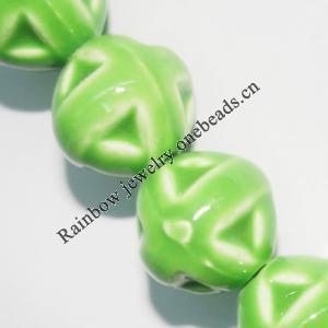 Ceramics Jewelry Beads, 15x14mm, Sold by Bag