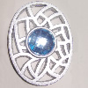 Plastic( ABS) Pendant with Acrylic Zircon, 45x35mm  Sold by Bag