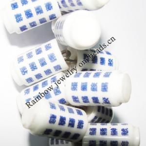 Ceramics Jewelry Beads, Column 17x10mm, Sold by Bag