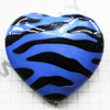 Painted Spray-paint Acrylic Beads, Heart 36x32mm, Sold by Bag 