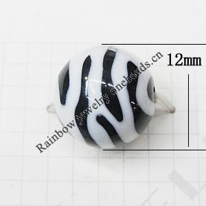 Painted Spray-paint Acrylic Beads, Round 12mm, Sold by Bag 