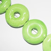 Ceramics Jewelry Beads, Donut O:28mm I:7mm, Sold by Bag