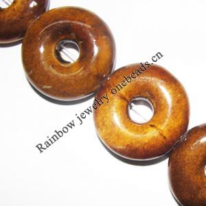 Ceramics Jewelry Beads, Donut O:28mm I:8mm, Sold by Bag