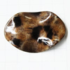 Imitate Animal skins Acrylic Beads, Painted Spray-paint, Twist Flat Oval 35x24mm, Sold by Bag 