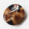 Imitate Animal skins Acrylic Beads, Painted Spray-paint, Twist Flat Round 16mm, Sold by Bag 