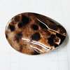 Imitate Animal skins Acrylic Beads, Painted Spray-paint, Twist Flat Oval 45x32mm, Sold by Bag 