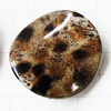 Imitate Animal skins Acrylic Beads, Painted Spray-paint, Twist Flat Round 28mm, Sold by Bag 