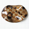 Imitate Animal skins Acrylic Beads, Painted Spray-paint, Twist Flat Oval 46x31mm, Sold by Bag 