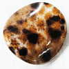 Imitate Animal skins Acrylic Beads, Painted Spray-paint, Twist Flat Round 36mm, Sold by Bag 