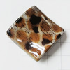 Imitate Animal skins Acrylic Beads, Painted Spray-paint, Twist Square 29mm, Sold by Bag 