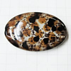 Imitate Animal skins Acrylic Beads, Painted Spray-paint, Twist Flat Oval 35x24mm, Sold by Bag 