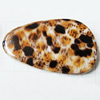 Imitate Animal skins Acrylic Beads, Painted Spray-paint, 49x30mm, Sold by Bag 