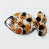 Imitate Animal skins Acrylic Beads, Painted Spray-paint, Animal 48x31mm, Sold by Bag 