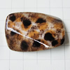 Imitate Animal skins Acrylic Beads, Painted Spray-paint, Twist Trapezium 30x21mm, Sold by Bag 