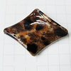 Imitate Animal skins Acrylic Beads, Painted Spray-paint, Twist Diamond 40x30mm, Sold by Bag 